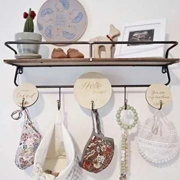 HAN-MM Baby Milestone Wooden Cards Gift Set, 13 Pieces