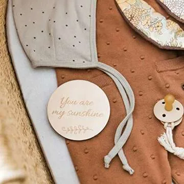 HAN-MM Baby Milestone Wooden Cards Gift Set, 13 Pieces