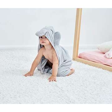 HIPHOP PANDA Hooded Towel - Absorbent Bamboo Baby Towel