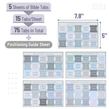 Mr. Pen- Bible Tabs, 75 Tabs, Laminated Bible Tabs for Women and Men, Bible Tabs for Study Bible, Bi...