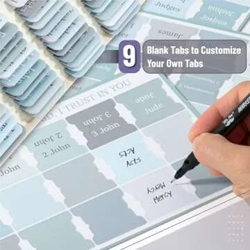 Mr. Pen- Bible Tabs, 75 Tabs, Laminated Bible Tabs for Women and Men, Bible Tabs for Study Bible, Bible Index Tabs, Bible Book Tabs, Bible Labels Tabs, Mr Pen Bible Tabs