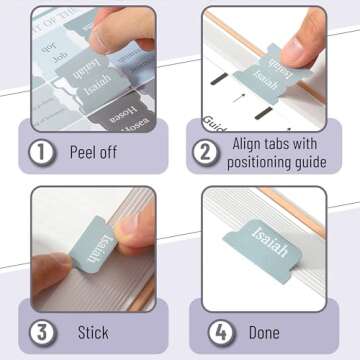 Mr. Pen- Bible Tabs, 75 Tabs, Laminated Bible Tabs for Women and Men, Bible Tabs for Study Bible, Bible Index Tabs, Bible Book Tabs, Bible Labels Tabs, Mr Pen Bible Tabs