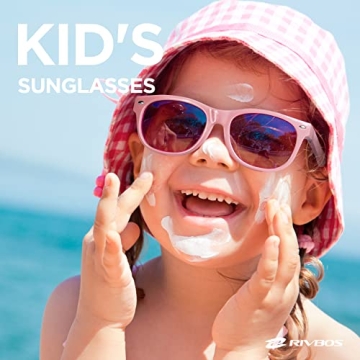 RIVBOS Kids Sunglasses with Strap - UV Protection for Ages 2-10