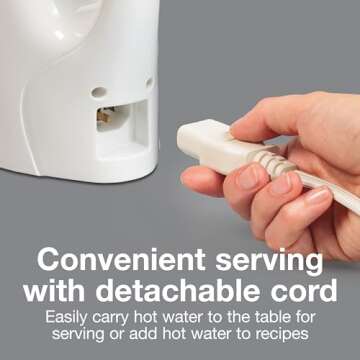 Proctor Silex Electric Tea Kettle, Water Boiler & Heater Auto-Shutoff & Boil-Dry Protection, 1000 Wa...