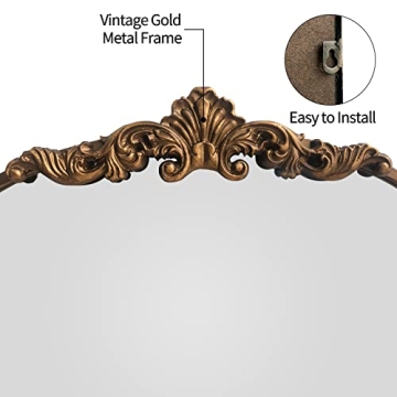 Elegant WAMIRRO Gold Arched Mirror for Home Decor