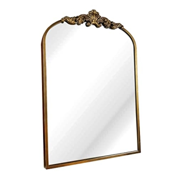 Elegant WAMIRRO Gold Arched Mirror for Home Decor
