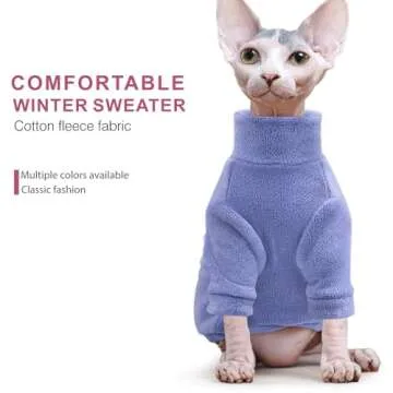 Sphynx Cat Winter Turtleneck Sweater - Soft & Warm