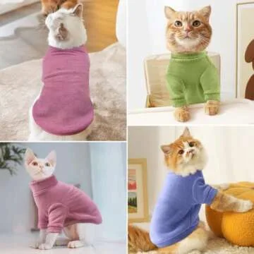 Sphynx Cat Winter Turtleneck Sweater - Soft & Warm