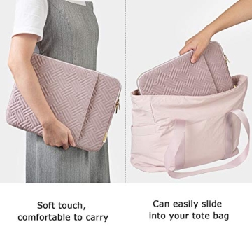 Stylish BAGSMART Laptop Sleeve in Baby Pink for Laptops