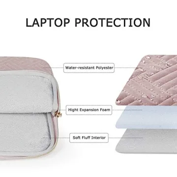 Stylish BAGSMART Laptop Sleeve in Baby Pink for Laptops