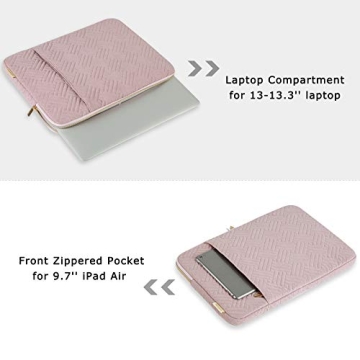 Stylish BAGSMART Laptop Sleeve in Baby Pink for Laptops