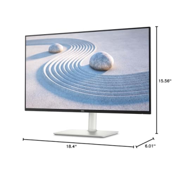 Dell S2725DS Monitor - 27 Inch, QHD (2560x1440) Display, 100Hz refresh rate, 1500:1 contrast ratio, TÜV Rheinland Eye comfort 4 Star, Integrated 2x5W speaker, Height/Tilt/Swivel/Pivot- Ash White color