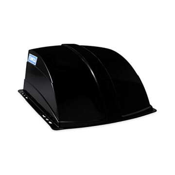 Camco Standard Roof Vent Cover, Opens for Easy Cleaning, Aerodynamic Design, Easily Mounts to RV with Included Hardware-Black (40443)