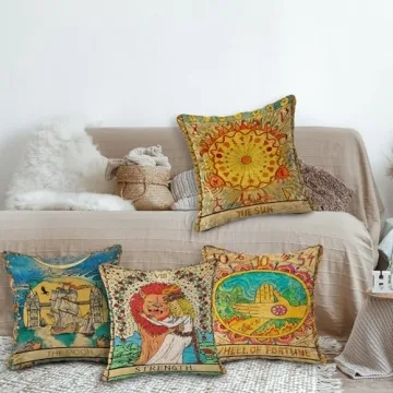 Exclusive Tarot The Moon Sun Flannel Pillow Set of 4