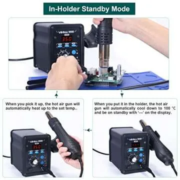 YIHUA 959D High Power Hot Air Rework Station with Presets