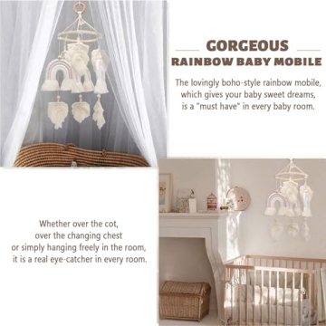 Charming Rainbow Baby Mobile for Soothing Nursery Decor