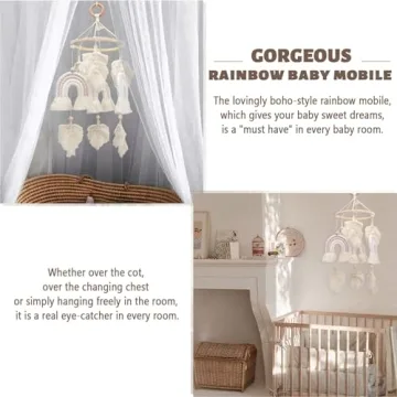 Charming Rainbow Baby Mobile for Soothing Nursery Decor