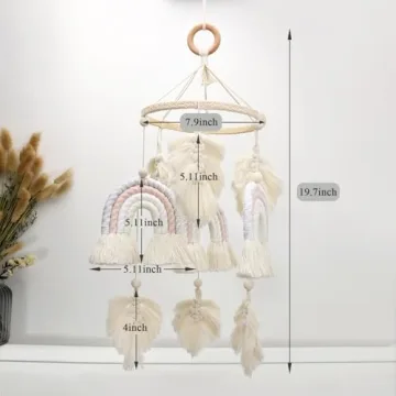 Charming Rainbow Baby Mobile for Soothing Nursery Decor