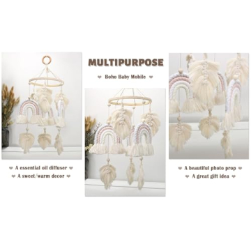 Charming Rainbow Baby Mobile for Soothing Nursery Decor