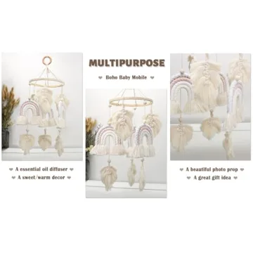 Charming Rainbow Baby Mobile for Soothing Nursery Decor
