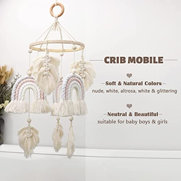 Charming Rainbow Baby Mobile for Soothing Nursery Decor