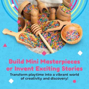 Sensory-N-Stuff - Wooden Tool Set for Sensory Bin (10 Piece), Child-Sized Montessori Sensory Toys for Developing Fine Motor Skills, Smooth Wooden Toys, Bin Scoops and Tools