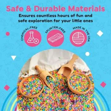 Sensory-N-Stuff - Wooden Tool Set for Sensory Bin (10 Piece), Child-Sized Montessori Sensory Toys for Developing Fine Motor Skills, Smooth Wooden Toys, Bin Scoops and Tools