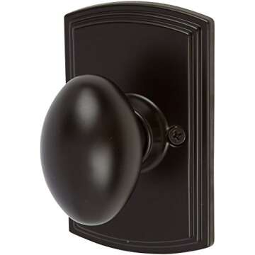 Elegant Callan Canova Dummy Door Knob by Delaney Hardware - Black Finish, Easy Install