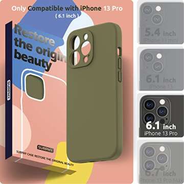 SURPHY Compatible with iPhone 13 Pro Max Case with Screen Protector, (Camera Protection + Soft Micro...