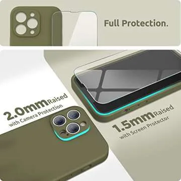 SURPHY iPhone 13 Pro Max Liquid Silicone Case with Screen Protector