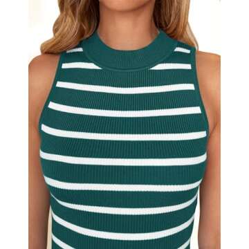 ZESICA Women's Stylish Ribbed Tank Tops for Summer