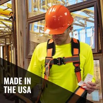 Malta Dynamics Made in US 4 Pt. Suspension Hard Hat, Ratchet Cap Style, Construction Hard Hat for Safety, OSHA/ANSI Compliant (1 Pack, White)