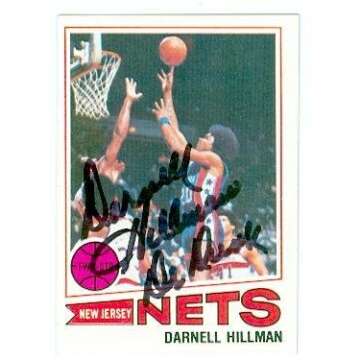 Darnell Hillman autographed basketball card (New Jersey Nets) 1977 Topps #5 inscribed Dr Dunk - Auto...