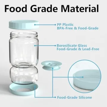 WhiteRhino Glass Pickle Jar with Strainer Flip,34oz Pickle Container,Hourglass Pickle Juice Separator Jar for Olives,Gherkins or Sliced,Leakproof Dishwasher Safe