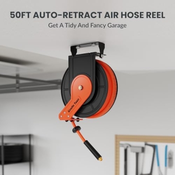 Giraffe Tools TA15 Heavy Duty Retractable Air Hose Reel 50ft