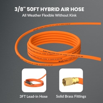 Giraffe Tools TA15 Heavy Duty Retractable Air Hose Reel 50ft