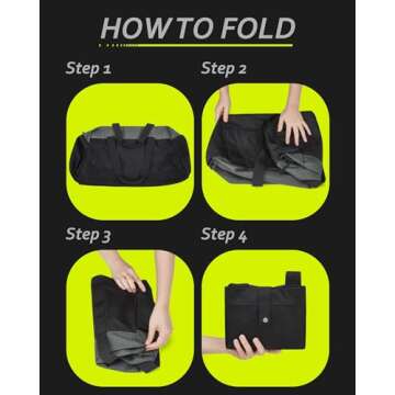 BAGSMART Foldable Gym Duffle Bag with Shoe Compartment