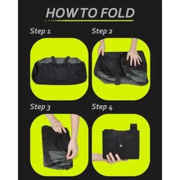 BAGSMART Foldable Gym Duffle Bag with Shoe Compartment