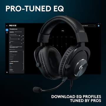 Logitech G Pro X SE Wired Gaming Headset: Blue VO!CE Detachable Boom Mic, DTS 7.1, 50 mm Drivers, USB/3.5mm Aux, USB DAC Included, for PC, Xbox, PS5, PS4 - Black - G Pro X SE Wired Gaming Headset
