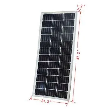 FixtureDisplays® 21X48X1.2" 100 Watts 12 Volts Monocrystalline Solar Panel 18339