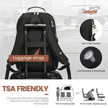 LOVEVOOK Stylish Laptop Backpack for Women