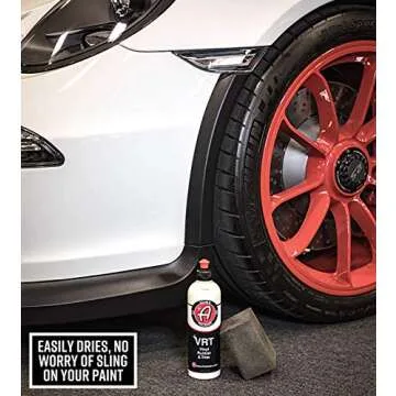 Adam's VRT Vinyl, Rubber, Tire & Trim Dressing - Durable UV 35 Protection and Water Repellent - Leaves a Crisp Freshly Detailed Look - Dress Your Tires or Trim Without Worry of Slinging (16 oz)