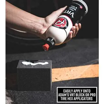 Adam's VRT Vinyl, Rubber, Tire & Trim Dressing - Durable UV 35 Protection and Water Repellent - Leaves a Crisp Freshly Detailed Look - Dress Your Tires or Trim Without Worry of Slinging (16 oz)