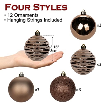 Shatterproof 3.15" Christmas Ball Ornaments Set