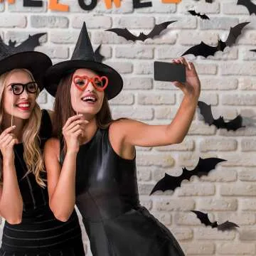 3D Bat Wall Decor - 88 Pcs Halloween Set