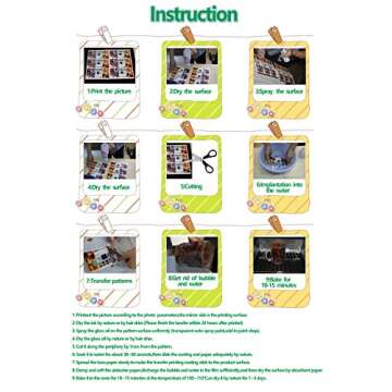 Rolurious 20 Sheets Inkjet White Waterslide Decal Paper A4 Size DIY Printable Water Slide Transfer for Tumblers Mugs Glasses Wood