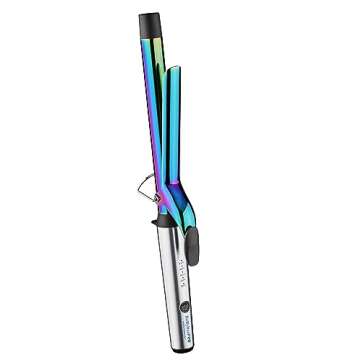 BaBylissPRO Nano Titanium 1 inch Curling Iron with Extended Barrel, Professional Spring Hair Curler for Medium to Longer Hair Types, Iridescent