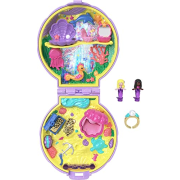 Polly Pocket Mermaid Dreams Collectible Compact with 2 Dolls