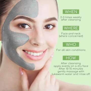 Ciella Ciella 4pcs Clay Mask for Face,Dead Sea Mud Mask,Mud Masks for Face,Pore Cleansing Mask,Facial Masks for Women Skin Care,Green Tea Face Mask,Tumeric Face Mask,Rose Face Mask(16.93oz)