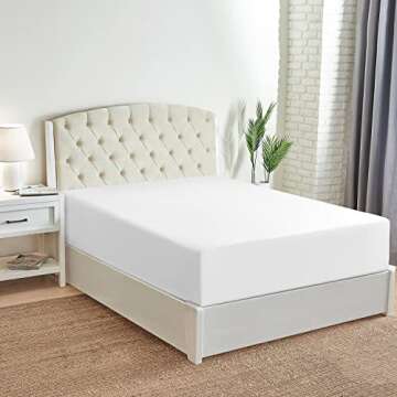 Mellanni Extra Deep Pocket King Fitted Sheet - Iconic Collection Bedding Sheets with up to 21 inch D...